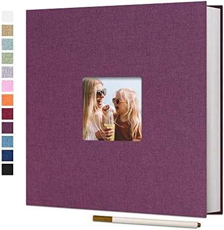 Vienrose Self Adhesive Photo Album with Window 13x12.6 60 Pages Purple by Vienrose