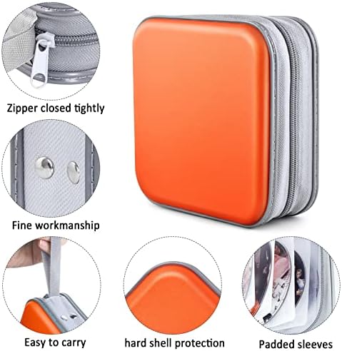 40‑Capacity Hard Plastic CD/DVD Binder for Car, Home & Travel - Image 2