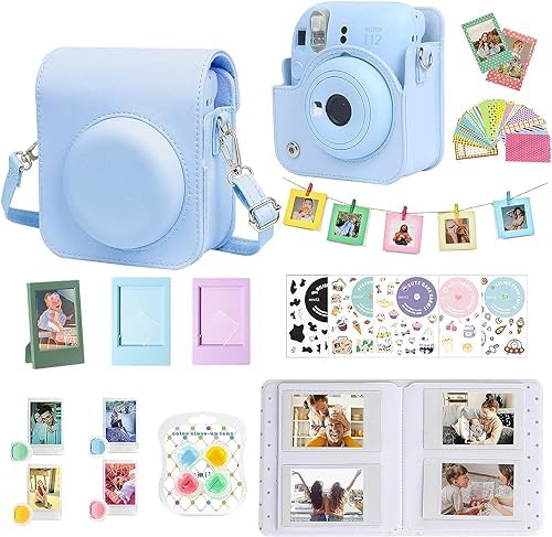 Mini Kit for Fujifilm Instax Mini 12 Instant Camera, Pastel Blue by wogozan