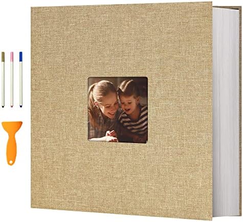 Vienrose Photo Album with Window Self Adhesive 13x12.6 120 Pages Khaki by Vienrose