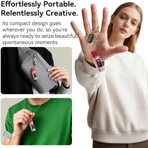Mini Keychain Digital Camera:2K Digital Mini Camera with 16GB Card,Vintage Keychain Video Camera, 1" HD LCD Display, 400mAh Battery Portable Small Cameras with Elegant Gift Box for Travel,Kids,Gifts - Image 6