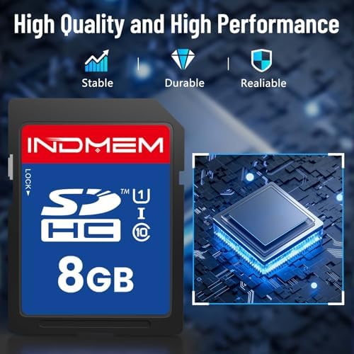 8GB SD Card (3 Pack), C10 SDHC UHS-I Memory Cards U1 Class 10 High-Speed Full 4K HD Video Compatible with Digital Point-and-Shoot Cameras, HD Camcorders, DSLR and PC - Image 2