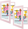 2 Pack 10x12.5 Front-Opening Kids Artwork Frames Changeable (Light Pink) by GoldenStateArt