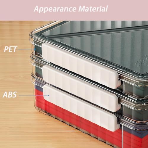 Clear Storage Box with Latch, 2 Pack, Stackable - Image 3