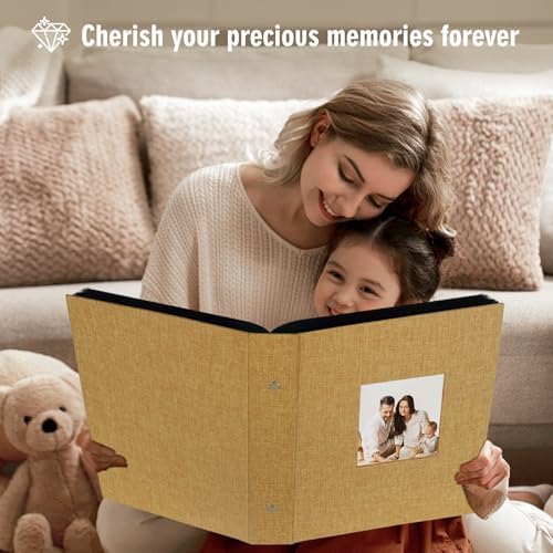 Artmag Photo Album 4x6 600 Large Capacity Linen Album Book Holds 600 Horizontal and Vertical Photos for Family Wedding Anniversary (600 Pockets, Khaki) - Image 5