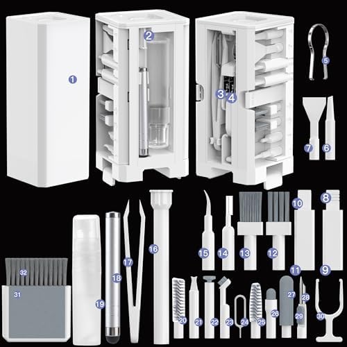 Electronics Cleaning Kit 32 in 1 Multi-Functional Keyboard Cleaning Kit by Hallocool