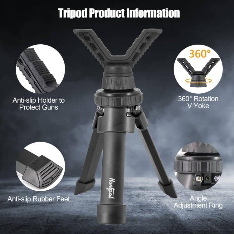 HUNTPAL Tripod Shooting Stick Rifle Table Shooting Rest, for Range Practice - Image 2