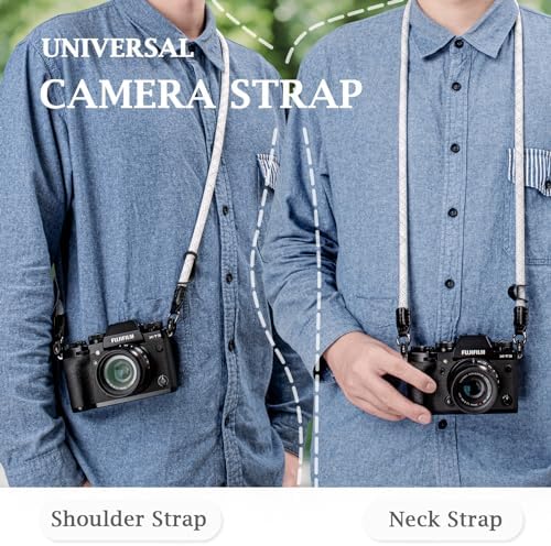 VOVMOEYA Nylon Braided Camera Rope Strap, Camera Neck Shoulder Strap with O-Ring for DSLR & Mirrorless Camera - Image 5
