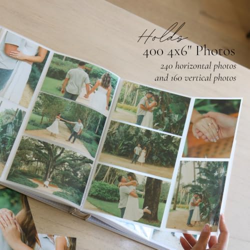 Engagement Photo Album Book 400 4x6 Photos Linen Keepsake Journal Binder - Image 3