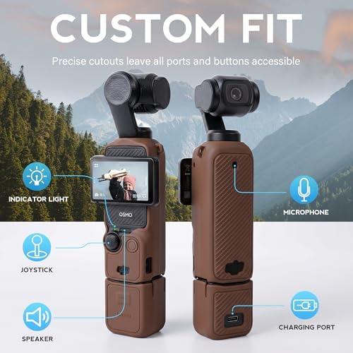 Silicone Case for DJI Osmo Pocket 3 / Xtra Muse, Coffee Brown - Image 4