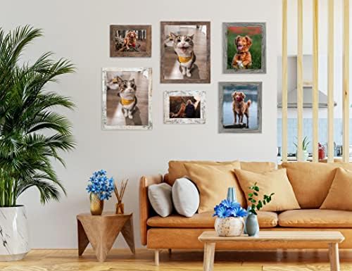 Califortree Rustic Brown 11x14 Picture Frame - Display Photos 8x10 with Mat or 11x14 Without Mat - HD Glass Inside, Horizontal and Vertical Display for Wall - Image 6
