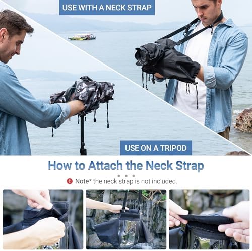 JJC Camera Rain Cover for Camera with Lens Below 9.1”, Nylon Material - Image 6