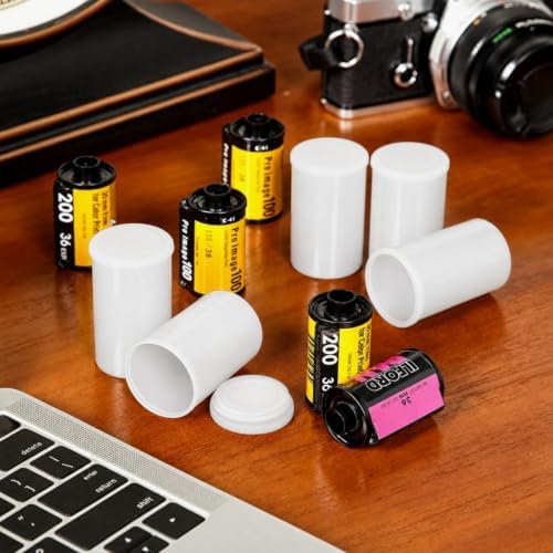 JOVITEC White 20 Pack Film Canisters with Caps, 35 mm Empty Camera Reel Storage Containers Case with Lids, Films Developing Processing Tube for Storing Films, Small Accessories - Image 5