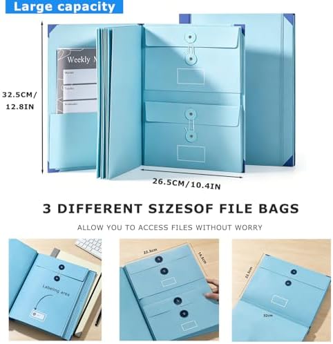 The Life Book Document Organizer - Binder for Important Documents with Labels, in Case i Die Binder, Accordion Expanding File Folder for Important Papers/Passports/Birth Certificates (Pink) - Image 3