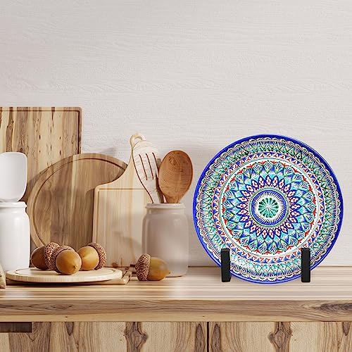 2 Pcs Large Plate Stands for Display Metal Frame Holder, Black, 6 Inch - Image 6