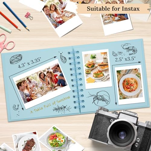 DIY Photo Album Scrapbook 6.3 Inch, Light Blue - Image 4
