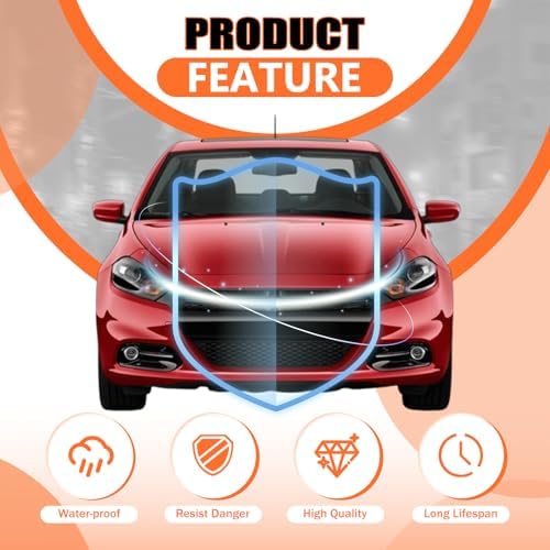 JX RACING Radiator Active Grille Shutter W/O Motor Compatible with 2013 2014 2015 2016 Dodge Dart Front Upper Radiator Air Control Shutter Black for 68302653AB CH1206112 - Image 4
