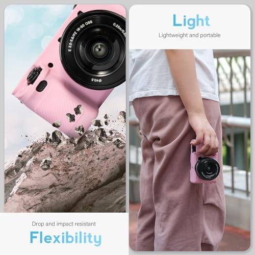 Case for Sony Alpha A6400 A6300, 2 Screen Protector, Pink - Image 6