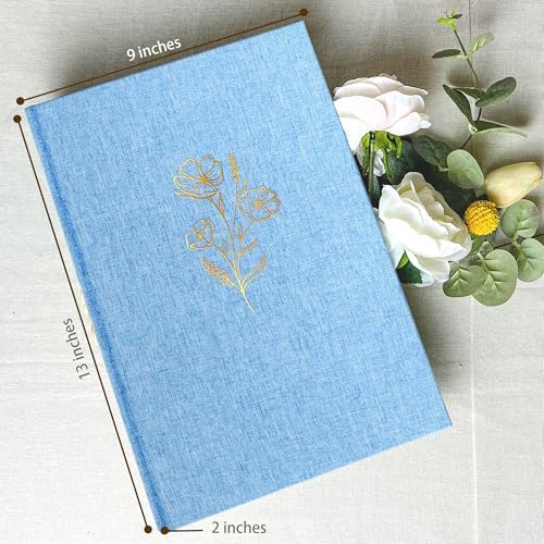 Holoary Photo Album 4x6 300 Photos, 300 Pockets 4”x6” Picture Album, Linen Fabric Cover Big Picture Book for Photos with Writing Area, 4x6 Photo Albums for Family Weddings Travel Memories(Blue) - Image 2