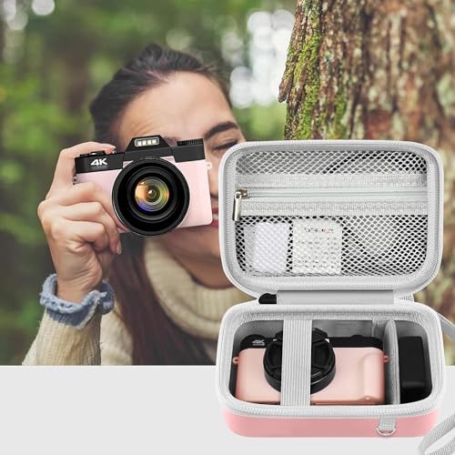 Leayjeen Vlogging Camera Case for Duluvulu/VJIANGER/Gavonde - Pink - Image 6