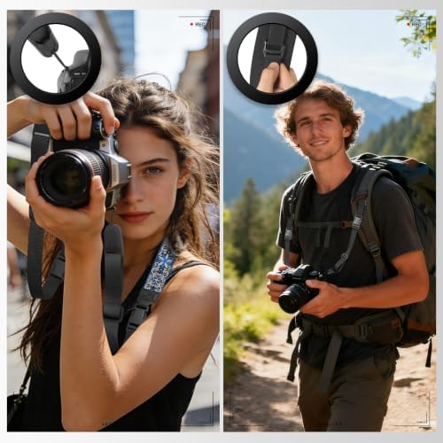 Adjustable Camera Neck Strap, Vintage Embroidered Shoulder & Crossbody Camera Strap with 4 Connection Ways, Anti-Slip Camera Strap for DSLR, Mirrorless & Camcorder, Travel & Outdoor Photography Gear - Image 2