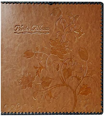 Brown Large Self-Adhesive Photo Album, PU Leather Cover by Unknown