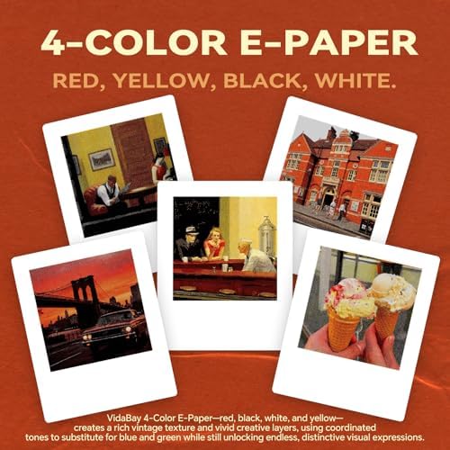 E-Paper Fridge Magnet Classic Plus, E-Ink Battery-Free Instant Photo Style Display, Wireless NFC Picture Frame, Phone-Controlled Acrylic Memo Board for Party/Travel/Home & Gifts, Compatible iPhone 13 and Newer (White) - Image 5