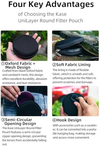 Kase Unilayer Filter Zipper Storage Pouch Holds up to 82mm - Image 3