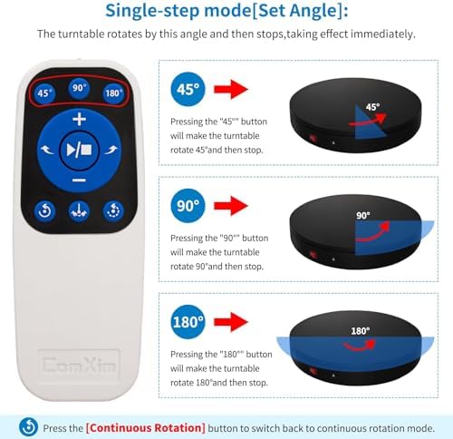 Remote Motorized Electric Turntable Rotating Display Stand Spinning Rotating Platform 360 Photography Turntable lazy susan base giratoria para for Photography,Display,3D Scan,Exhibition rotating table - Image 4