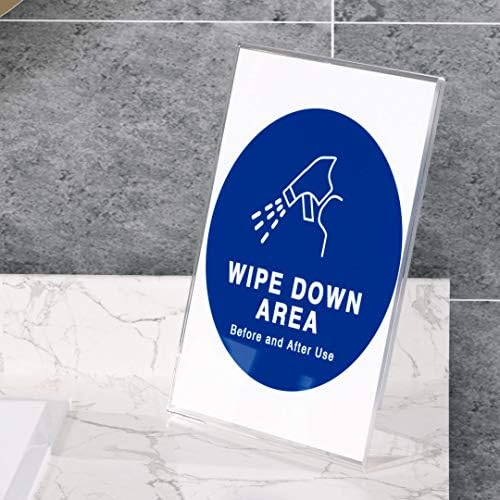 NIUBEE Acrylic Sign Holder 4x6 Vertical L-Shape Picture Stand 6 Pack - Image 4
