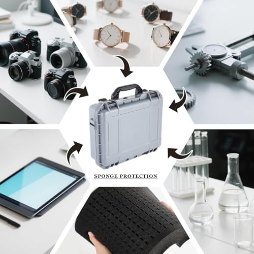 Relaxweex 22.4 x 16.1 x 10.2 Inch Hard Case, Grid Shell, Gray - Image 7