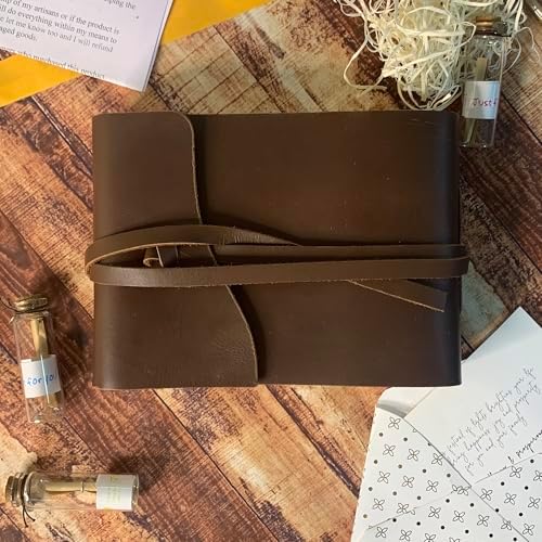 Leather Photo Album - Full Grain Vintage Picture Scrapbook, Medium - Image 6