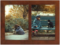 Golden State Art, 4x6 Double Picture Frame, Displays Two 4x6 Photos (Brown) by GoldenStateArt