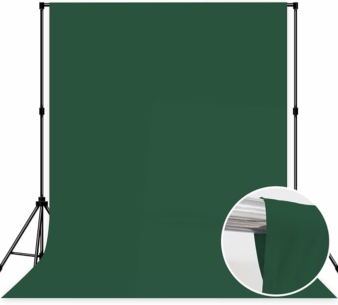 Deep Green Photo Backdrop Fabric Professional Photography Background 8x10ft | Seamless Design eliminates Wrinkle Portrait Photography Wedding Dark Theme Decorations - Image 2
