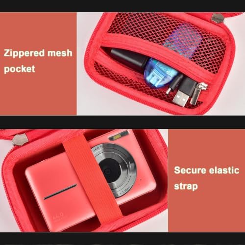 ALKOO Digital Camera Case for CAMKORY, Camera Pouch for KODAK Pixpro -Red - Image 6