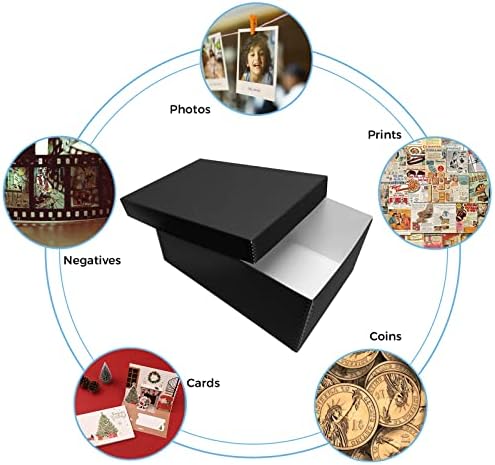Lineco Archival Photo Card Box, Museum-Quality Storage, 5x8x12 Inch, Black - Image 6