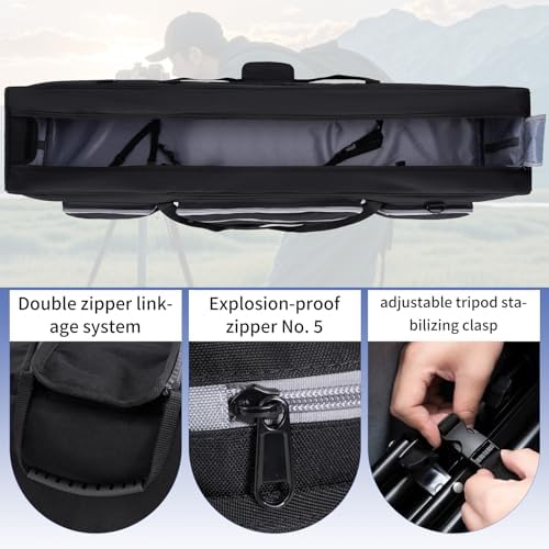 Tripod Carrying Case, 40.6" Heavy Duty Tripod Bag with Padded Divider - Image 7