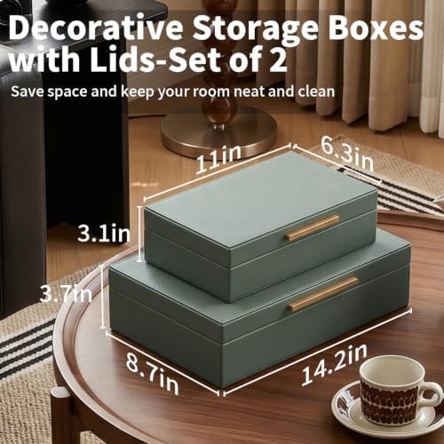 Decorative Storage Boxes with Lids Set-2 Store Photos, Letters Memory Box - Image 6