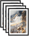 12x16 Frame Set of 4 for Diamond Art Painting 30x40cm Engineered Wood Black by Fxojyvo