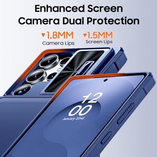 GooseBox for Samsung Galaxy S25 Ultra Case Wallet with RFID [Cards Holder][Camera Cover][Edge Raised] Full Body Shockproof Silicone Protective Phone Case for Galaxy S25 Ultra 6.9" 2025 (Blue) - Image 6