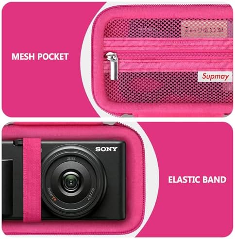 Hard Travel Case for Sony ZV-1, ZV-1F, ZV-1 II Camera, Rosered - Image 5