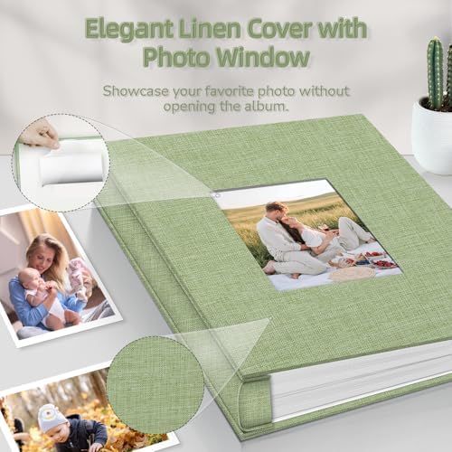 popotop Photo Album 4x6-600 Photos Photo Books with 600 Horizontal and Vertical Pockets,Linen Cover Albums for Family Wedding Anniversary Baby Vacation Pictures - Image 2