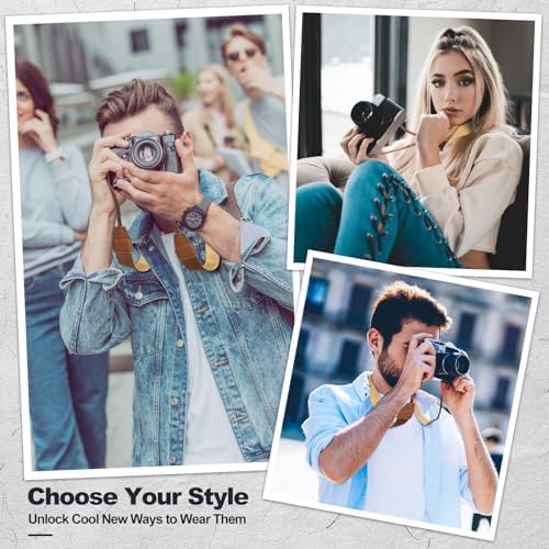 Universal Camera Strap - Camera Neck Strap, Adjustable Shoulder Straps Compatible with Canon, Fujifilm, Nikon, Olympus, Panasonic and other SLR and mirrorless cameras - Khaki - Image 3