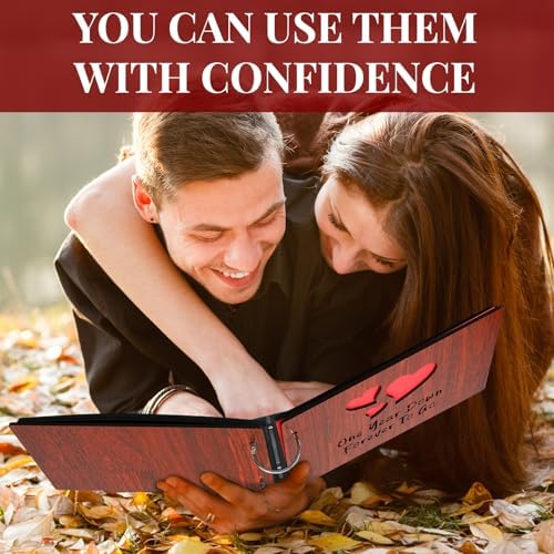Cinnvoice Our First Year Scrapbook, 1-Year Down Photo Album for Couples Handmade DIY Memory Notebook Family Photo Album for Couples Husband Wife Memory Book(One Year Down) - Image 5