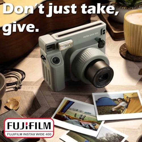 Fujifilm Instax Wide 400 Instant Film Camera (Sage Green) Bundle with Instax Wide Instant Film (40 Sheets), with Accessories Including Protective Carrying Case - Image 6
