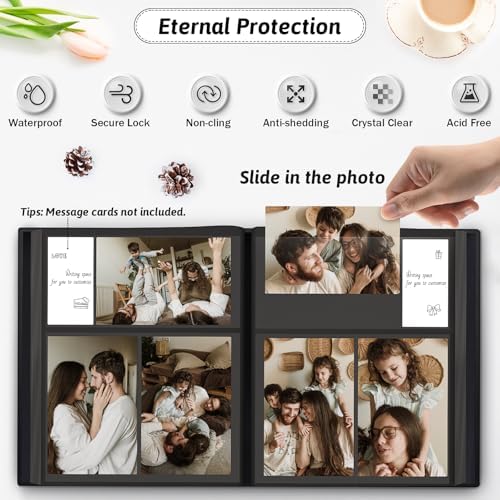 Popotop 4x6 Photo Album Holds 300 Pictures, Vegan Leather Hardcover - Image 4