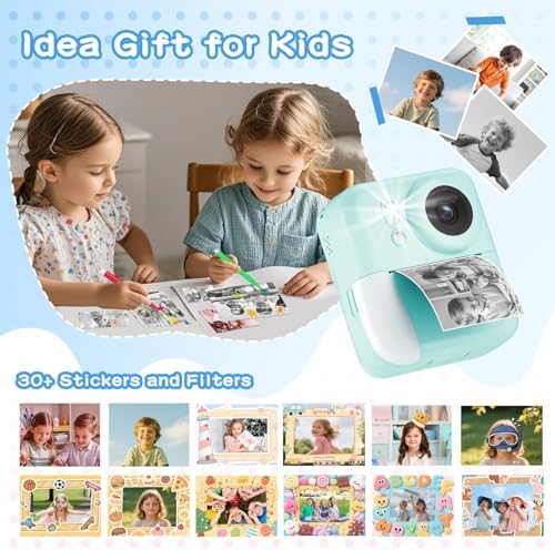 Kids Camera Instant Print, 1080P Kids Digital Camera that Print in 5 Colors - Image 5