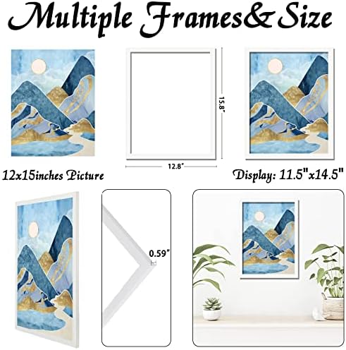 White 12x15 Picture Frame, Lightweight Sturdy Gallery Wall Decor - Image 3