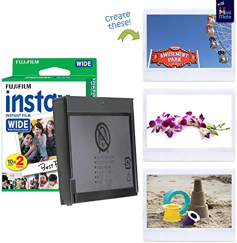 Fujifilm Instax Wide Instant Film 2 Pack, 40 Sheets + 5 Plastic Desk Frames + Decor Film Boder Frames - Image 2