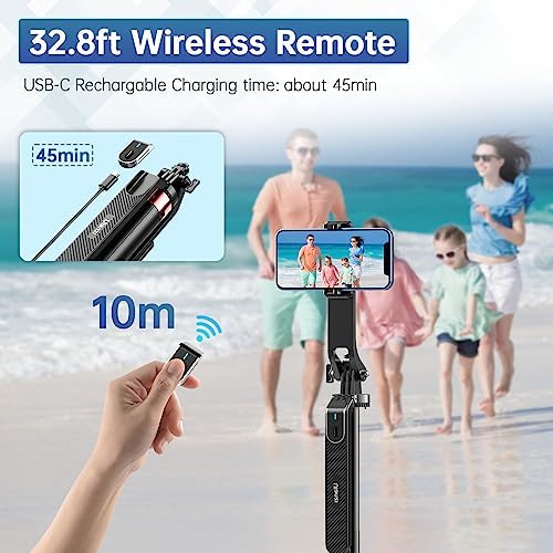 ULANZI MA09 Phone Tripod, 71" Selfie Stick for Luna Gopro Pocket4 Action - Image 5